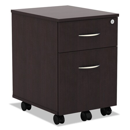 Alera Valencia Mobile Box/File Pedestal, 15.88w x 19.13d x 22.88h, Espresso ALEVABFES